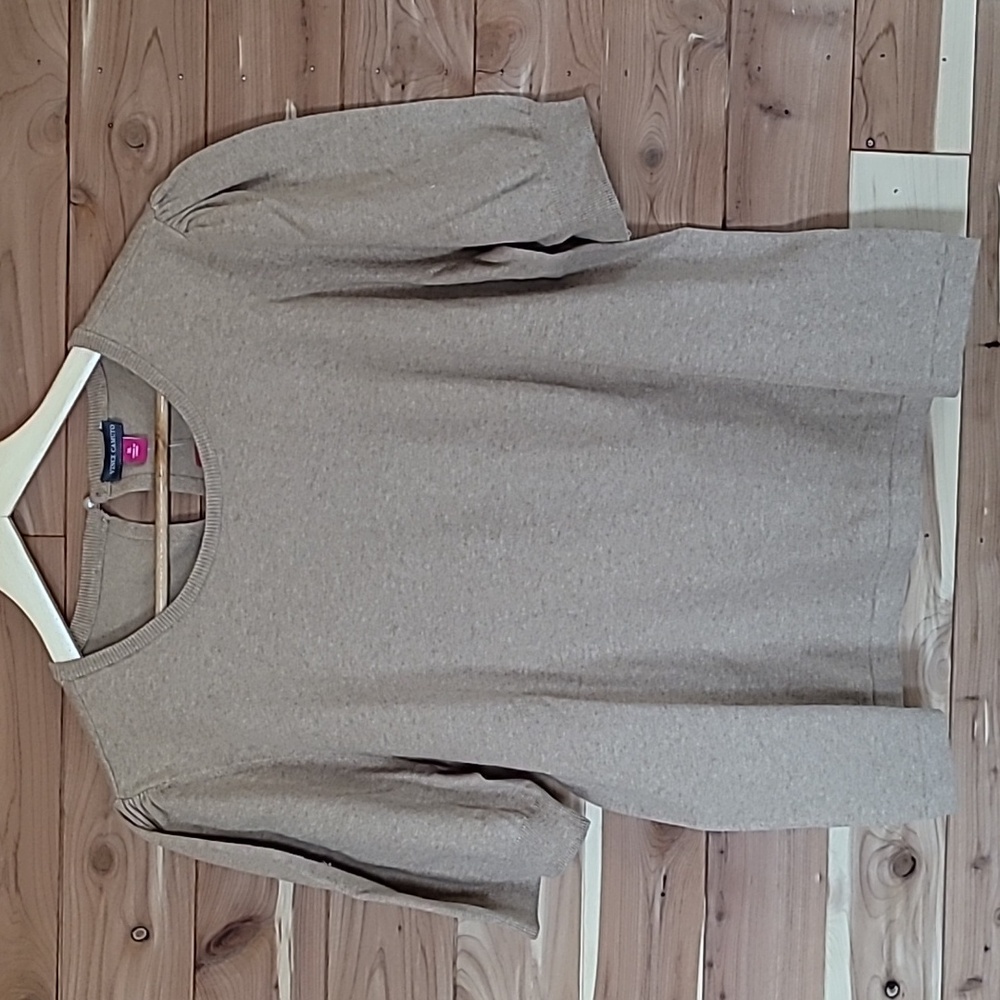 Vince Camuto Knit Top, Size XL, Tan, Latte Heather